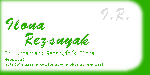 ilona rezsnyak business card